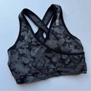 Gymshark Women's Gray Patterned Sports Bra